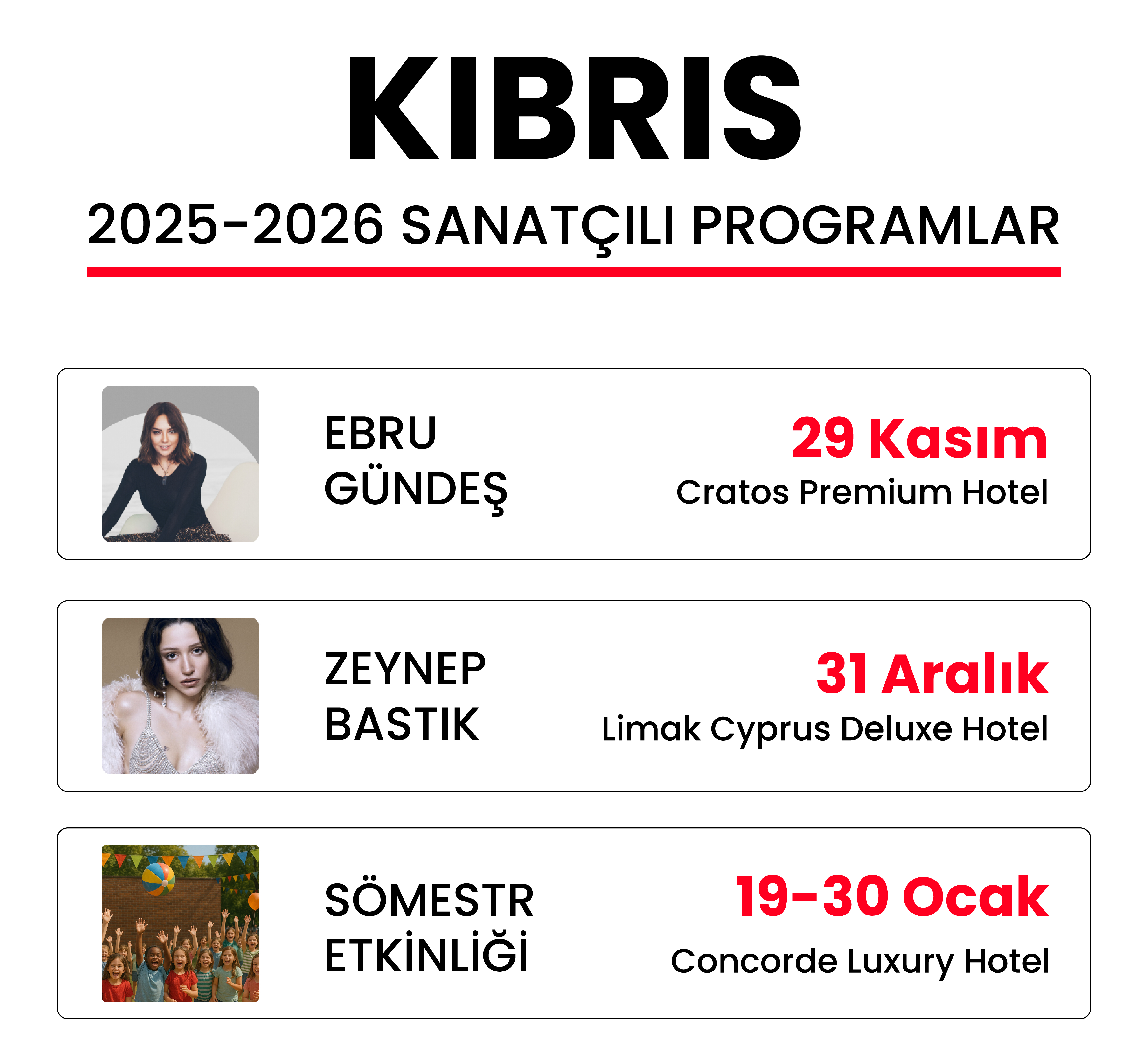 Kıbrıs Sanatçılı Program